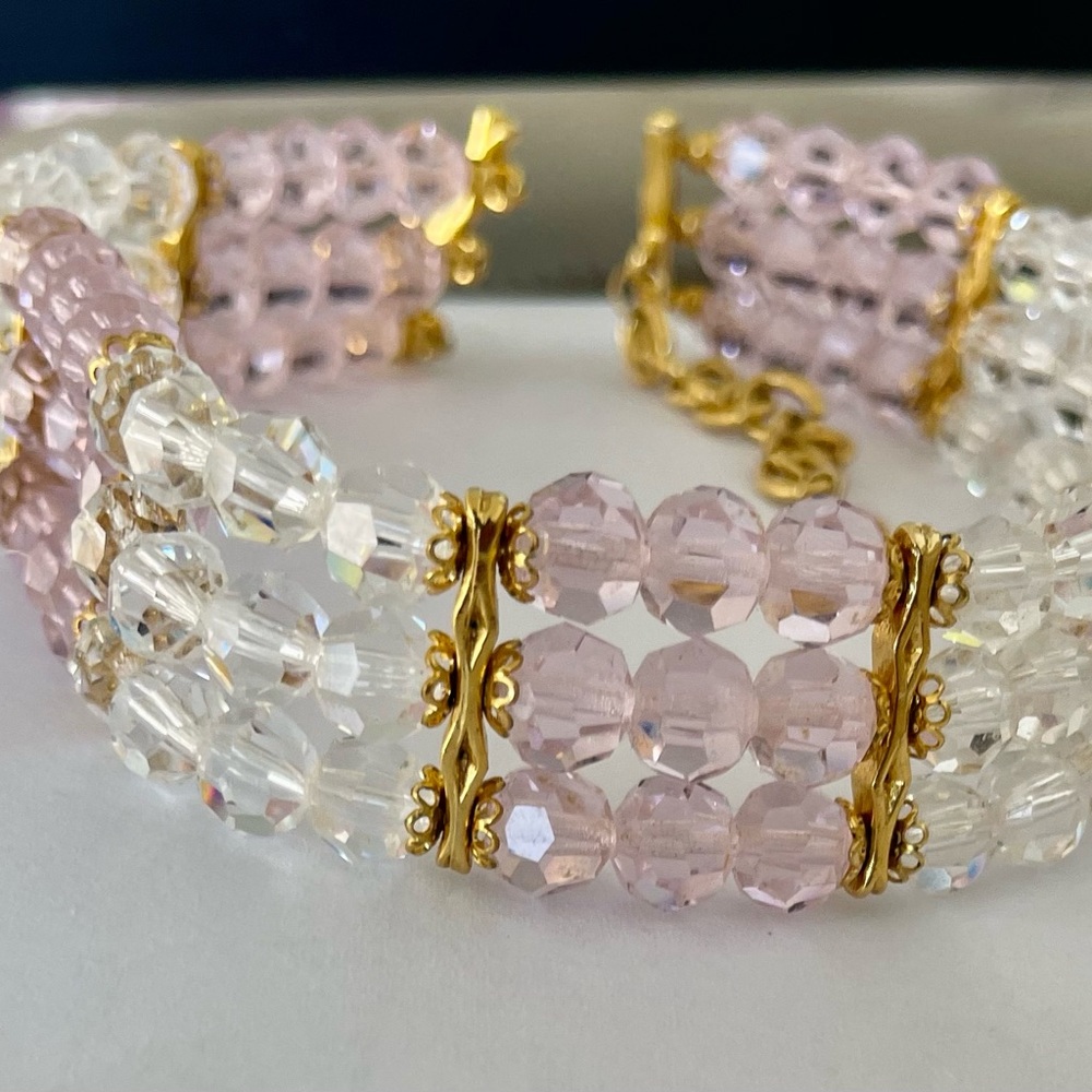 Crystal choker and bracelet